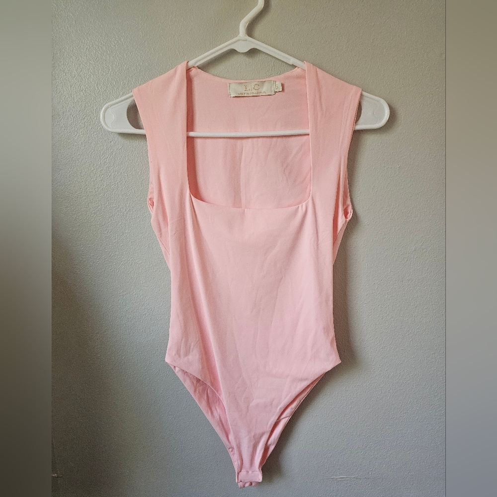 Lizette Collection Pink Sleeveless Bodysuit